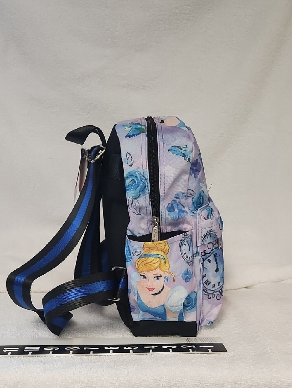 Disney Girls Purple Blue Cinderella Print Kids Backpack - Picture 4 of 6